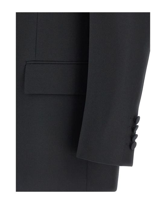 25FW 구찌 더블 브래스트 테크니컬 파나마 자켓 849881Z7AYA1000 BLACK - GUCCI