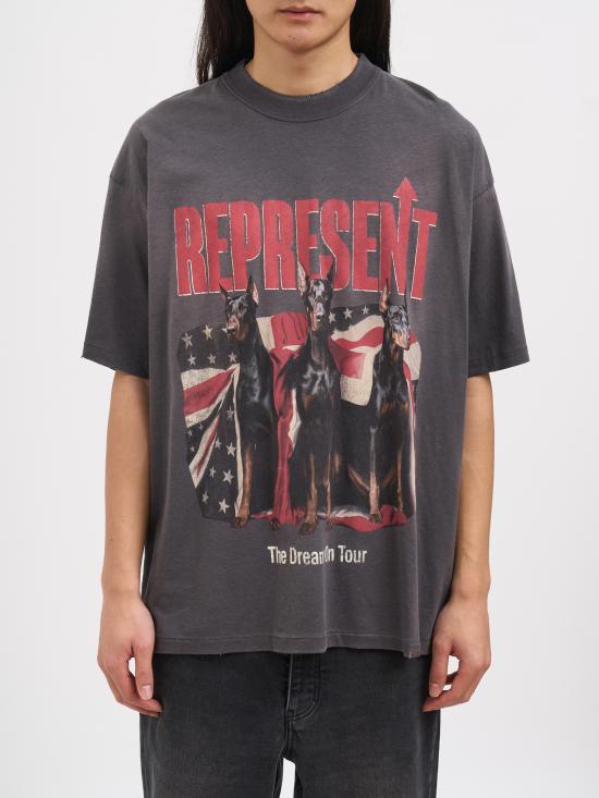 26SS 리프레젠트 반팔 티셔츠 NMLM10059346 GREY