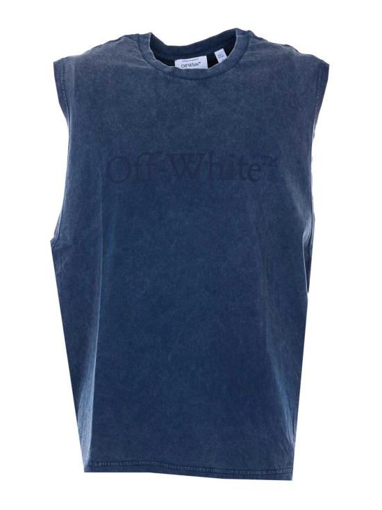 26SS 오프화이트 민소매 티셔츠 OMAC02FS26JER0014001 Blue