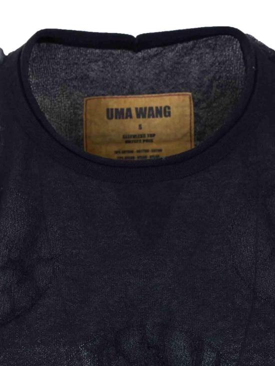 26SS 우마 왕 민소매 티셔츠 UK7122UW900 Black - UMA WANG