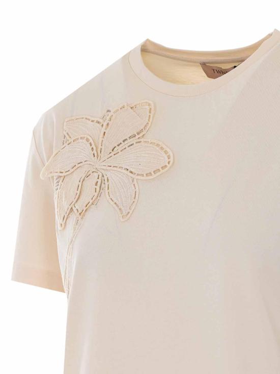 26SS 트윈셋 반팔 티셔츠 261TP208007222 Beige - TWINSET