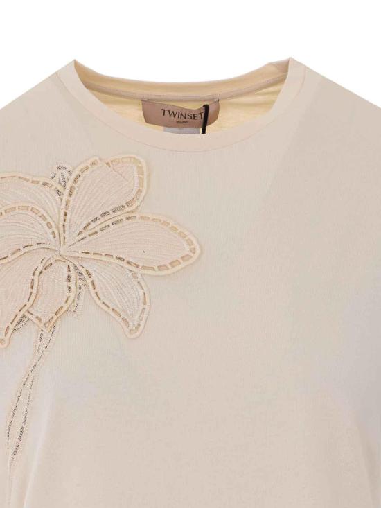 26SS 트윈셋 반팔 티셔츠 261TP208007222 Beige - TWINSET