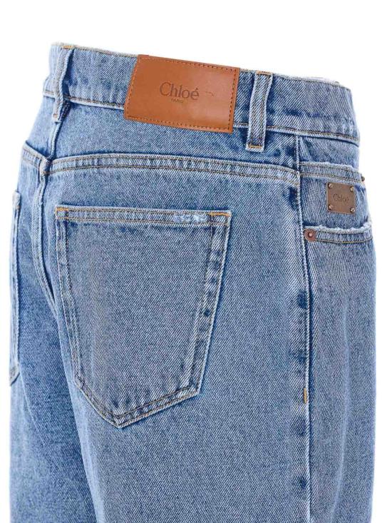 26SS 끌로에 스트레이트 팬츠 26SDP3015140P Blue - CHLOE