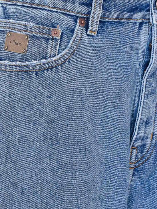 26SS 끌로에 스트레이트 팬츠 26SDP3015140P Blue - CHLOE