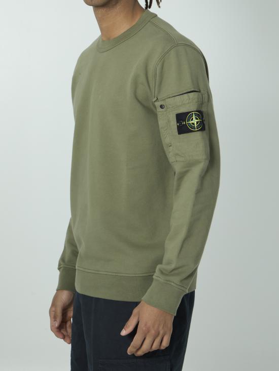 26SS 스톤 아일랜드 코튼 플리스 크루넥 스웨트셔츠 L1S156100019 GREEN - STONE ISLAND