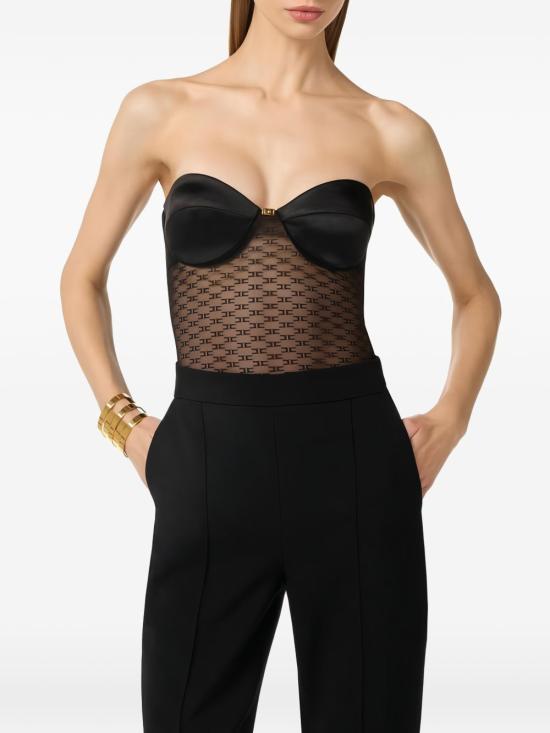 26SS 엘리자베타프랜치 바디수트 티셔츠 BO02662E2 110 Black - ELISABETTA FRANCHI