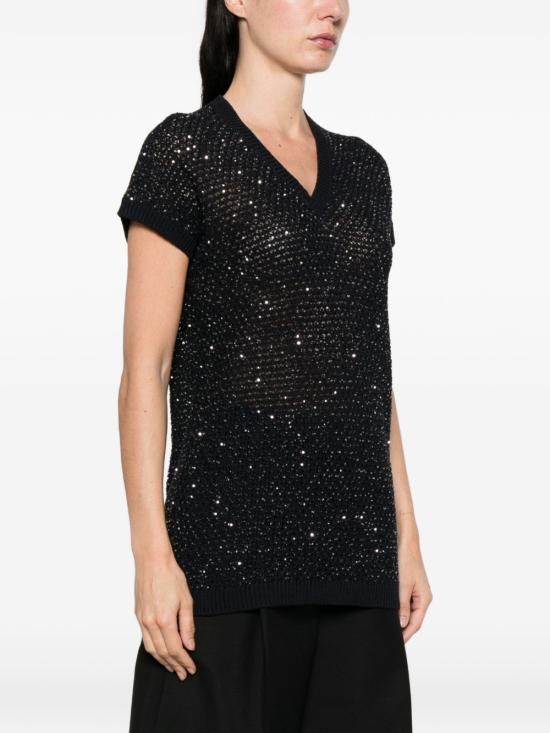 26SS 파비아나 필리피 반팔 티셔츠 MAD276F531 M120VR5 Blue - FABIANA FILIPPI