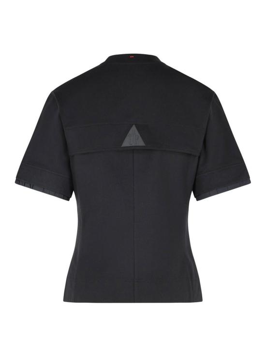  몽클레어 로고 패치 코튼 블렌드 티셔츠 0988C0000989AW1999 Black - MONCLER