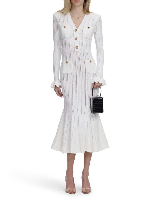 25FW 셀프 포트레이트 미디 스커트 SS26051MWHITE White - SELF PORTRAIT