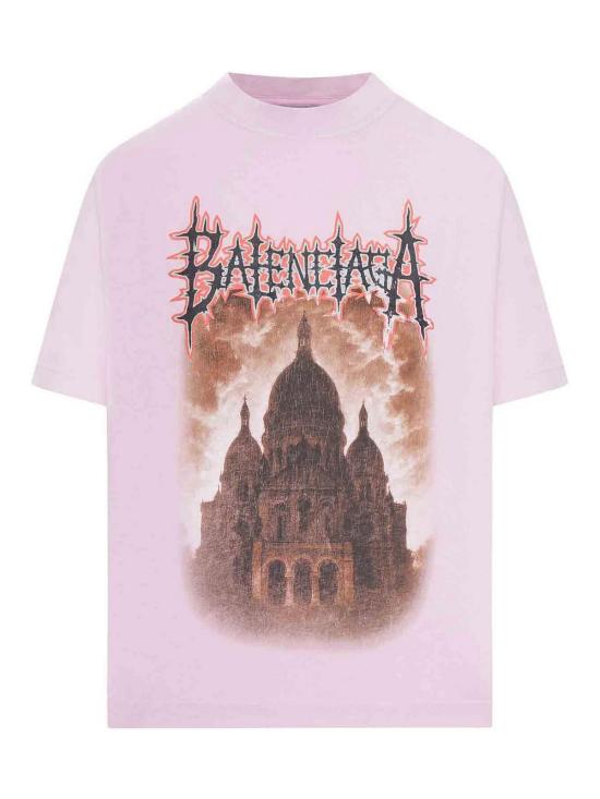 26SS 발렌시아가 반팔 티셔츠 850990TUVE45701 Pink