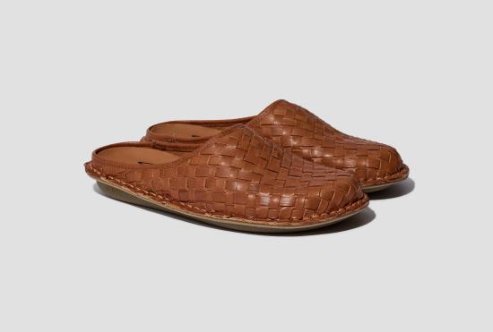 26SS 비바 샌들 로마 우븐 레더 - 코냑 브라운 ROMAWLCBG