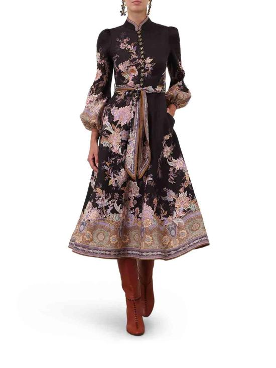 25FW 짐머만 미디 스커트 9143DS261MDP Blue - ZIMMERMANN