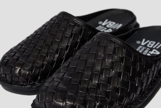 26SS 비바 샌들 로마 우븐 레더 - 프레토 블랙 ROMAWLPB - VIBAE