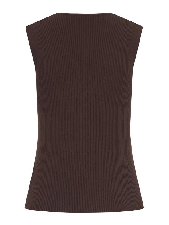 25FW 로베르토 콜리나 민소매 티셔츠 261FXA3121408 Brown - ROBERTO COLLINA