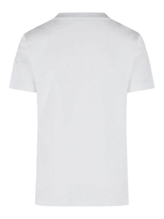 26SS 몽클레어 리본 로고 코튼 티셔츠 0938C0001789B8Y00A White - MONCLER