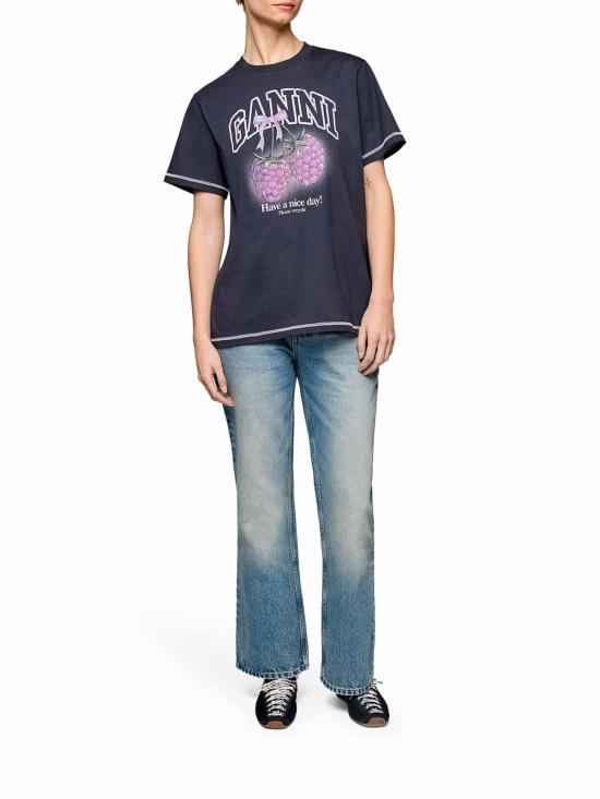 26SS 가니 반팔 티셔츠 A1050219252 Black - GANNI