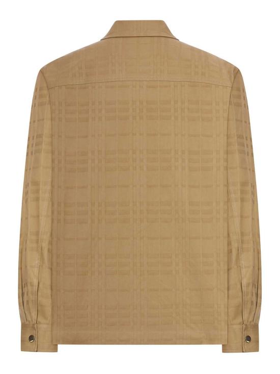 25FW 버버리 체크 코튼 지퍼 오버셔츠 8121988 Nude Neutrals - BURBERRY