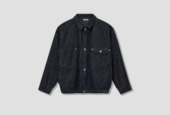 26SS 나이스니스 데님 자켓 쏜힐 - 생지 데님 트래커 재킷 NN-1802B17 블루