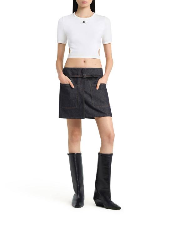 26SS 쿠레쥬 반팔 티셔츠 226JTS256JS02030001 White - COURREGES