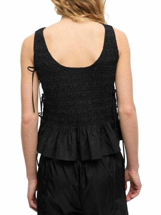 25FW 가니 민소매 티셔츠 W0565099 Black - GANNI