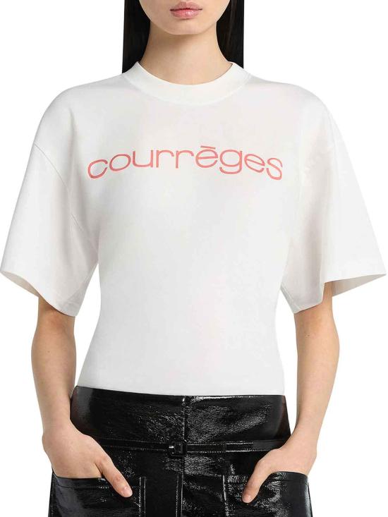 26SS 쿠레쥬 반팔 티셔츠 226JTS168JS02330001 White - COURREGES