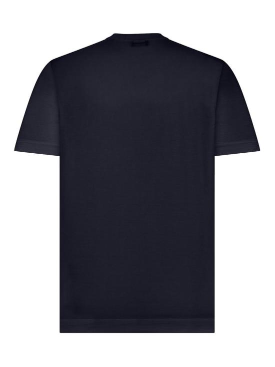 26SS 에르메네질도제냐 반팔 티셔츠 UH386A3H718B09 Blue - ERMENEGILDO ZEGNA