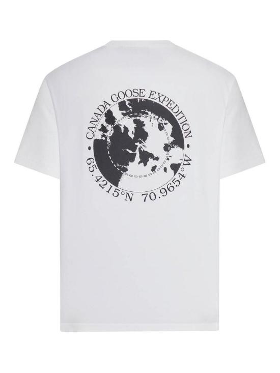 26SS 캐나다구스 반팔 티셔츠 CG1328M19227 White - CANADA GOOSE