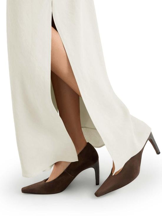 25FW 브루넬로 쿠치넬리 미디 스커트 MH126G3396C579 White - BRUNELLO CUCINELLI