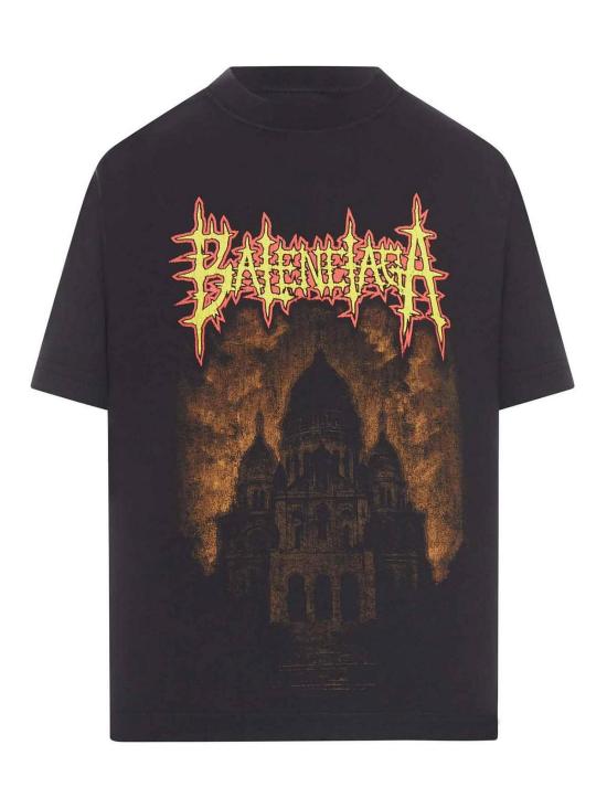 26SS 발렌시아가 반팔 티셔츠 850990TUVE41000 Black