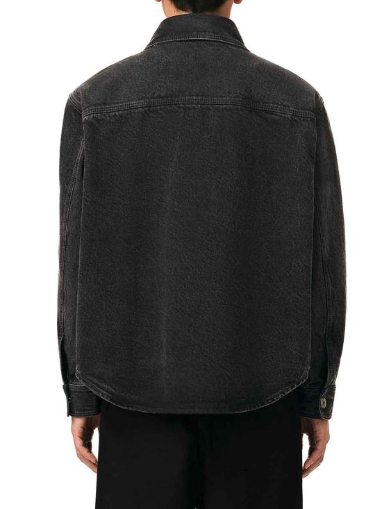 26SS 아미 톤온톤 하트 로고 코튼 니트 오버셔츠 UJK897DE0124031 Black - AMI