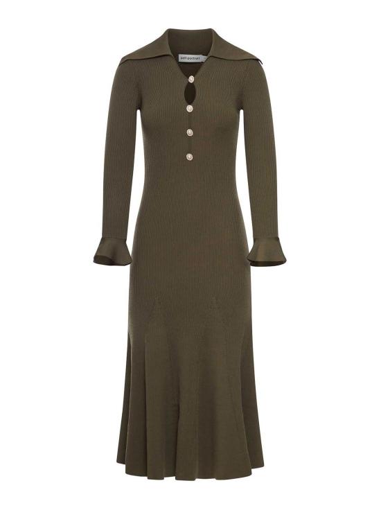 26SS 셀프 포트레이트 미디 스커트 SS26185MGREEN Green