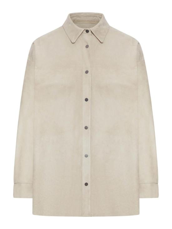 26SS 살바토레 산토로 가죽 자켓 50175DCAMIVORY White