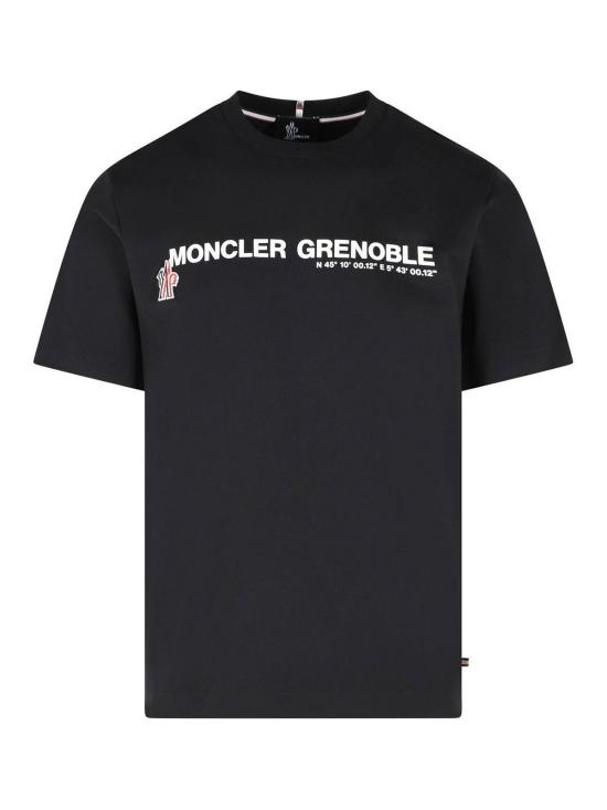  몽클레어 로고 코튼 블렌드 티셔츠 0978C0001789AW1999 Black