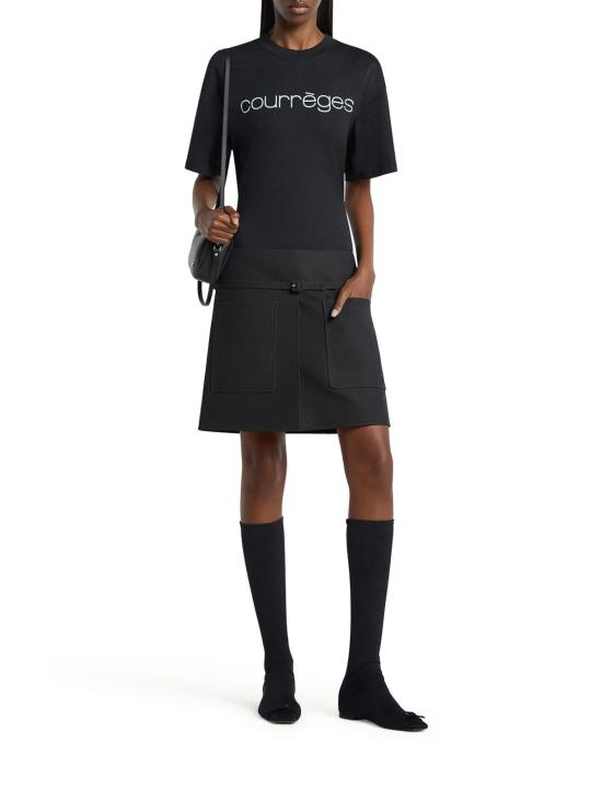 26SS 쿠레쥬 반팔 티셔츠 226JTS168JS02339999 Black - COURREGES