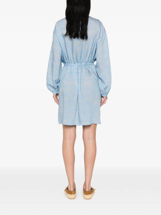 26SS 울리치 미디 원피스 CFWWDR2025FRUT5331 31212 Clear Blue - WOOLRICH