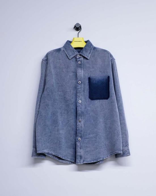  로에베 탑 코튼 & 린넨 셔츠 - LOEWE