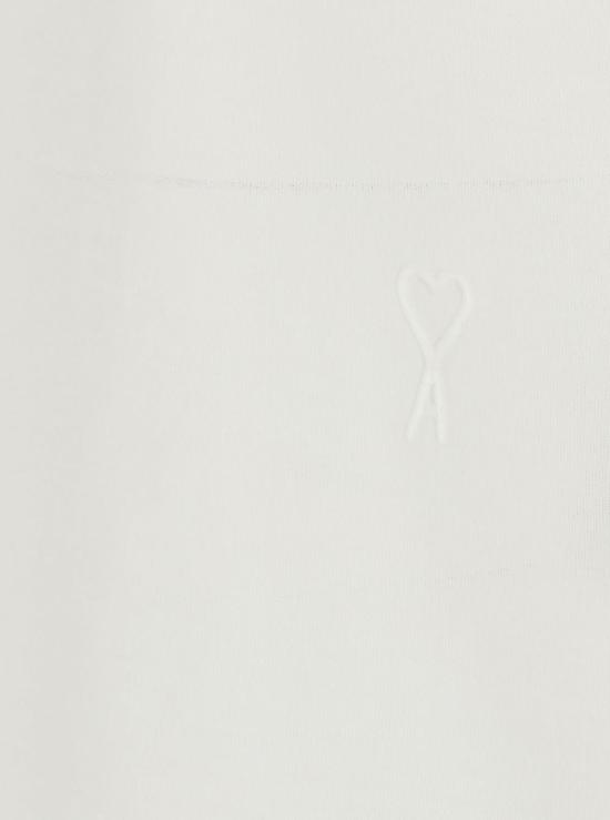  아미 반팔 티셔츠 알렉상드르 마티우시 클래식 핏 반팔  드 쿠르 패치 티셔츠 화이트 - AMI