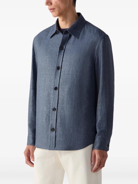 26SS 에르메네질도제냐 셔츠 UHV75A3SOT52 B07 Blue - ERMENEGILDO ZEGNA