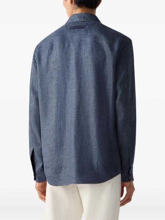 26SS 에르메네질도제냐 셔츠 UHV75A3SOT52 B07 Blue - ERMENEGILDO ZEGNA