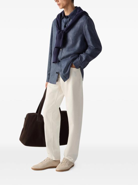 26SS 에르메네질도제냐 셔츠 UHV75A3SOT52 B07 Blue - ERMENEGILDO ZEGNA