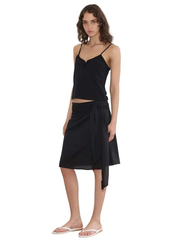  데이지 스튜디오 민소매 티셔츠 Deiji Studios Clasp 싱글렛 탑 블랙 - DEIJI STUDIO