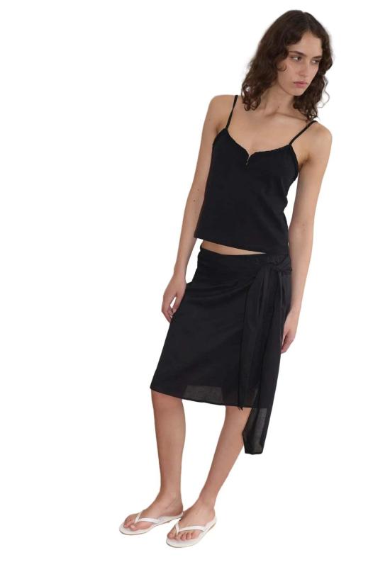  데이지 스튜디오 민소매 티셔츠 Deiji Studios Clasp 싱글렛 탑 블랙 - DEIJI STUDIO