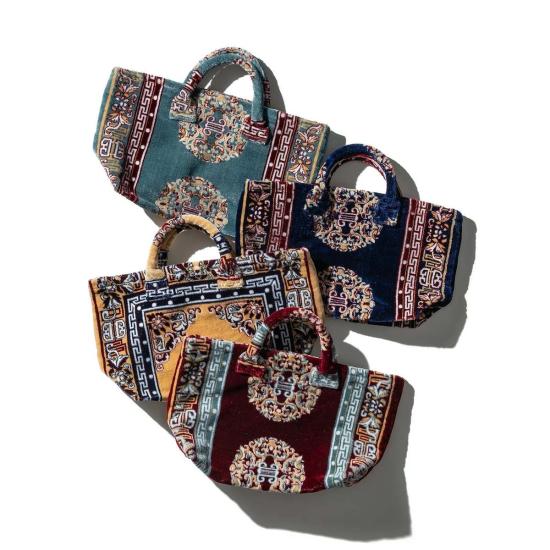  푸에브코 캐리어 폴리에스터 면 러그 원단 가방 - PUEBCO