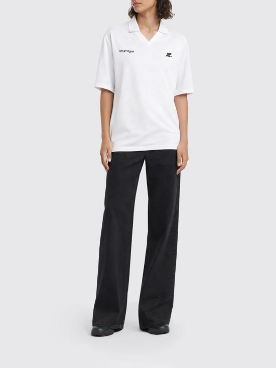 26SS 쿠레쥬 폴로 티셔츠 126JPO059JS0195 B166 White - COURREGES