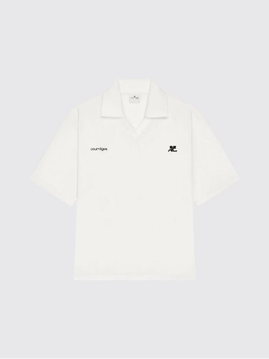 26SS 쿠레쥬 폴로 티셔츠 126JPO059JS0195 B166 White - COURREGES