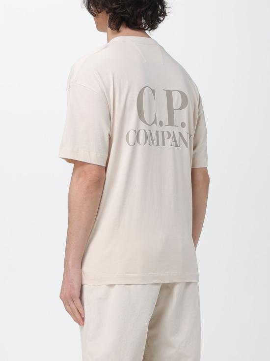26SS 씨피 컴퍼니 30/1 저지 숏슬리브 로고 티셔츠 20CMTS086A005100W 114 Beige - C.P. COMPANY