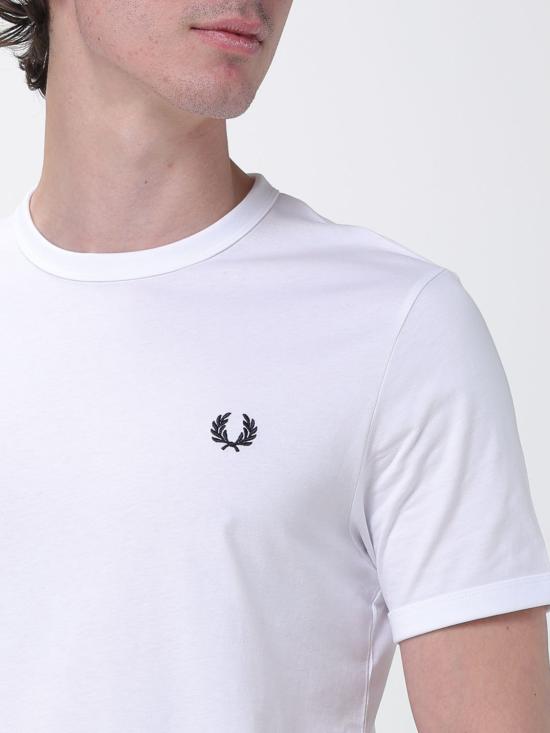 26SS 프레드페리 반팔 티셔츠 M3519 100 White 1 - FRED PERRY