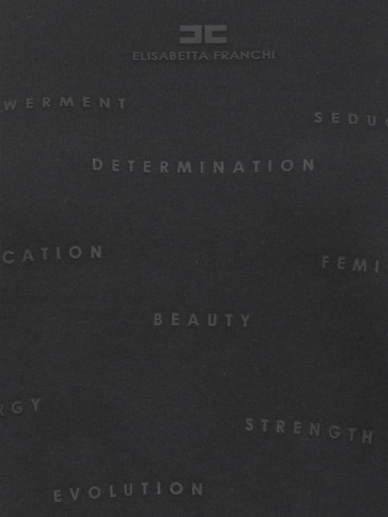 26SS 엘리자베타프랜치 반팔 티셔츠 MA73D61E2 110 Black - ELISABETTA FRANCHI