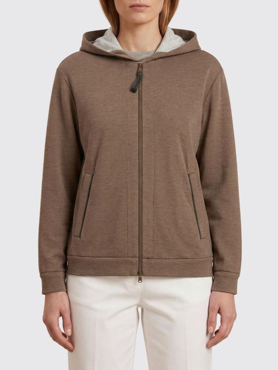 26SS 브루넬로 쿠치넬리 모닐리 지퍼루프 집업 MD828SB806 C9141 Brown