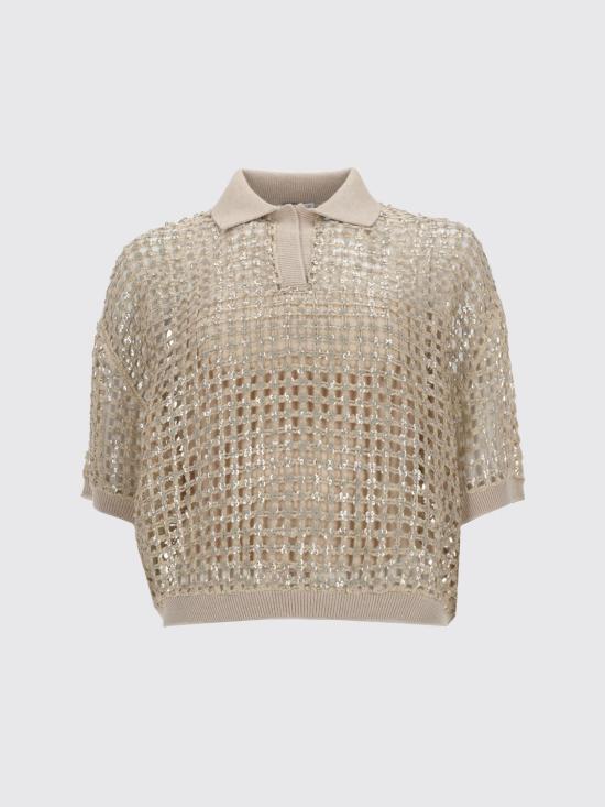 26SS 브루넬로 쿠치넬리 폴로 티셔츠 MCBR11805 C3999 Ivory - BRUNELLO CUCINELLI